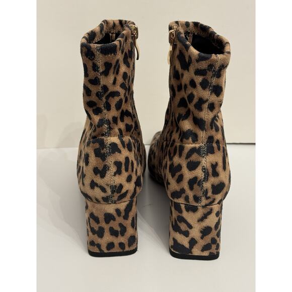 New SODA Leopard Print Boots Booties Women’s 8 Block Heel - Picture 6 of 10